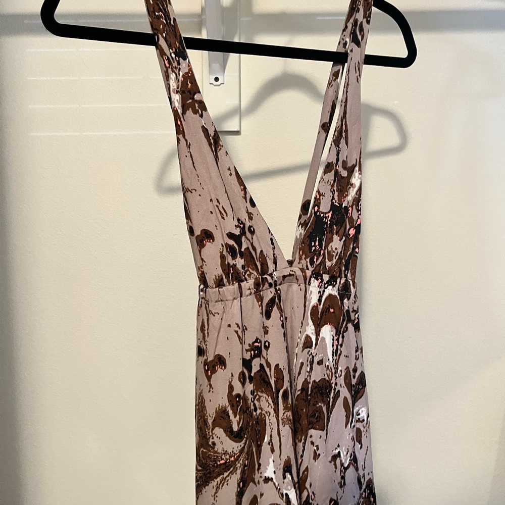 Lotta Stensson Brown and Cream Patterned Halter Tank